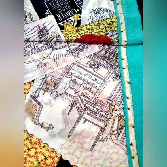 Silk Scarf Paris New York Large - Picture 3 of 13